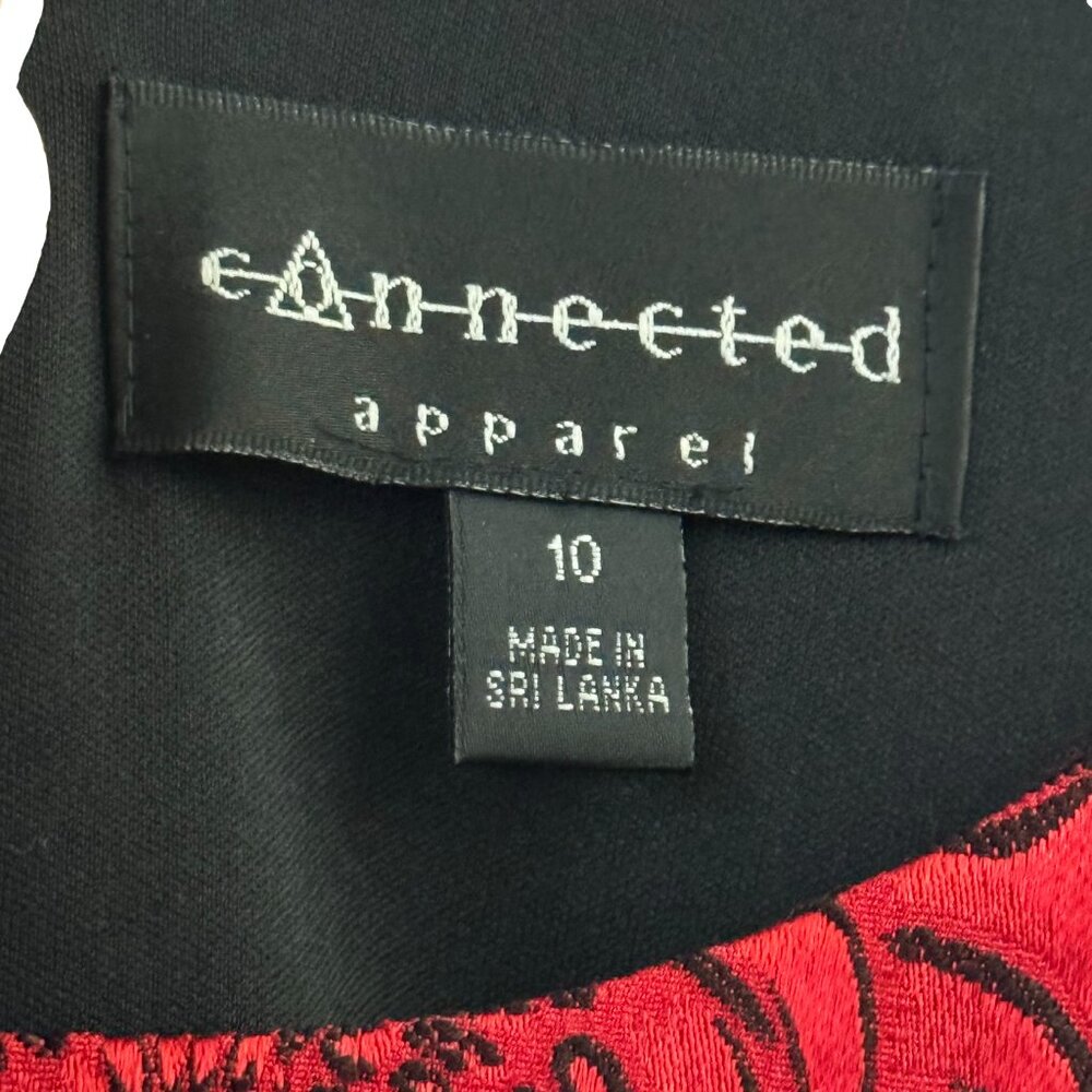connected apparel Sleeveless Red Cocktail Dress Size 10 EUC - Picture 2 of 5
